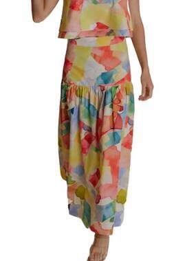 NEW LAROQUE monroe maxi skirt in multi